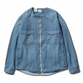 671-LE01 pieces LEE ノーカラーシャツ - Navy
