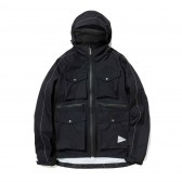 and wander-3L rip stop jacket - Black