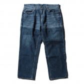 HABANOS-WIDE PATCH INDIGO DENIM - Used Indigo