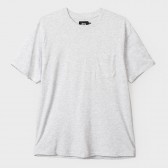 STUSSY-Heather O'Dyed S/SL Pocket Tee - White Heather