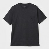 STUSSY-Heather O'Dyed S/SL Pocket Tee - Black Heather