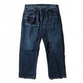 HABANOS-USED WIDE DENIM PANTS - Used Indigo