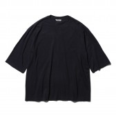 AURALEE-SEAMLESS CREW NECK HALF SLEEVE TEE - Navy