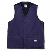 BEDWIN-CHINO VEST 「ZANDER」 - Navy