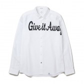 BEDWIN-L:S OX B.D GRAPHIC SHIRT 「BRIAN」 - White