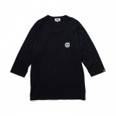GOODENOUGH-3:4SLV RAGLAN SHIRTS - Black : Black