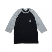 GOODENOUGH-3:4SLV RAGLAN SHIRTS - Black : Grey