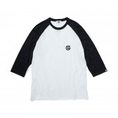 GOODENOUGH-3:4SLV RAGLAN SHIRTS - White : Black