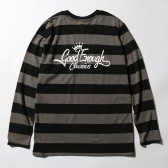 GOODENOUGH-BORDER L:S SHIRT - CLASSICS PRINTED WHITE - Chacoal : Black