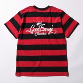GOODENOUGH-BORDER S:S SHIRT - CLASSICS PRINTED WHITE - Red : Black