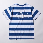GOODENOUGH-BORDER S:S SHIRT - CLASSICS PRINTED WHITE - White : Blue