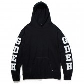 GOODENOUGH-FELT LOGO VENTED HOODIE - Black