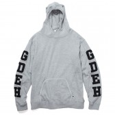 GOODENOUGH-FELT LOGO VENTED HOODIE - Grey