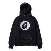 GOODENOUGH-G HEAVY WEIGHT HOODE - Navy : White