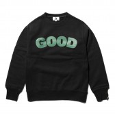 GOODENOUGH-GOOD E HEAVY WEIGHT SWEATSHIRTS - Black : Green