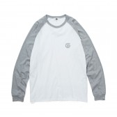 GOODENOUGH-L:S RAGLAN SHIRTS - White : Grey