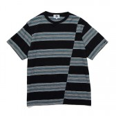 GOODENOUGH-S:S SWITCH BORDER SHIRTS - Black : White