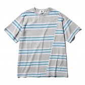 GOODENOUGH-S:S SWITCH BORDER SHIRTS - Grey : White