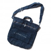 Porter Classic-CANVAS NET HELMET BAG - Blue