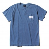 STUSSY-Classic Roots Pigment Dye Pocket Tee - Indigo