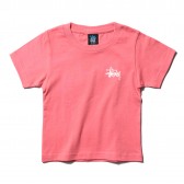 STUSSY-Kids Basic Stussy Tee - Dark Pink