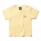 STUSSY-Kids Basic Stussy Tee - Pale Yellow