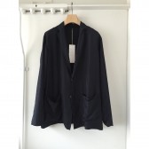 COMOLI-シルク シャツジャケット - Navy