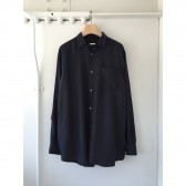 COMOLI-シルク コモリシャツ - Navy