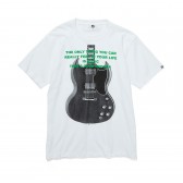 GOODENOUGH-PRINT TEE - GUITER1 - White : Green
