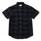 HABANOS-BUFFALLO CHECK CAMO S:SL B.D SHIRTS - Navy
