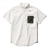 HABANOS-MILIRARY POCKET S:SL B.D SHIRTS - White
