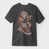 STUSSY-Fire Dragon Pigment Dyed Tee - Black