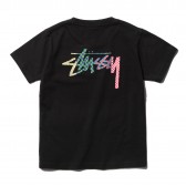 STUSSY-Kids Checker Stock Pocket Tee - Black