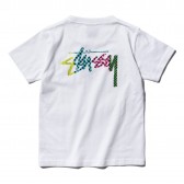 STUSSY-Kids Checker Stock Pocket Tee - White