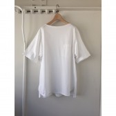 COMOLI-ボートネック 半袖シャツ - White