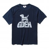 GOODENOUGH-PRINT INDIGO TEE - GDEH DOG Crack Print - Indigo