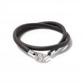 LEATHER & SILVER MOTO-レザーブレス LBC-011 - Black