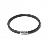 LEATHER & SILVER MOTO-レザーブレス LBC-08 - Black