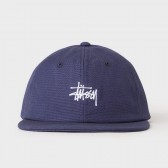 STUSSY-Smooth Stock Canvas Strapback - Navy