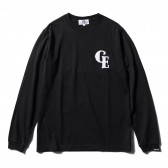 GOODENOUGH-L:S TEE - FELT WAPPEN - Black : White