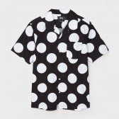 STUSSY-Big Dot Shirt - Black