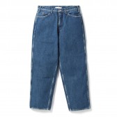 Living Concept-5POCKET WIDE DENIM PANTS / BIO WASH - Blue