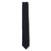 BEDWIN-SILK WOOL REGIMENTAL TIE 「DENNIS」 - Black