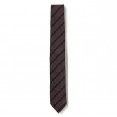 BEDWIN-SILK WOOL REGIMENTAL TIE 「DENNIS」 - Brown