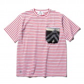 HABANOS-BOA-POCKET BORDER S:SL Tee - Red