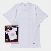 STUSSY-Hanes 3 Pieces Crew Tee - White