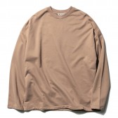 AURALEE-SUPER HIGH GAUGE SWEAT BIG L:S TEE - Brown
