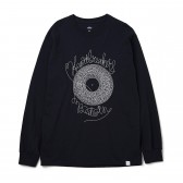 BEDWIN-L:S C-NECK PRINT TEE 「MILO」 - Black