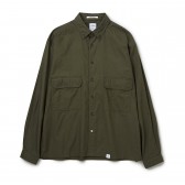 BEDWIN-L:S SHIRT JACKET 「MARSHALL」 - Olive