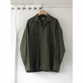 COMOLI-OD オープンカラーシャツ - Olive